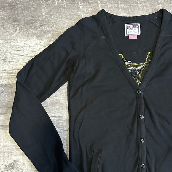 VS PINK x 5th & Ocean Missouri Tigers Cardigan M Sequin Bling Mizzou Logo NCAA - Picture 2 of 9